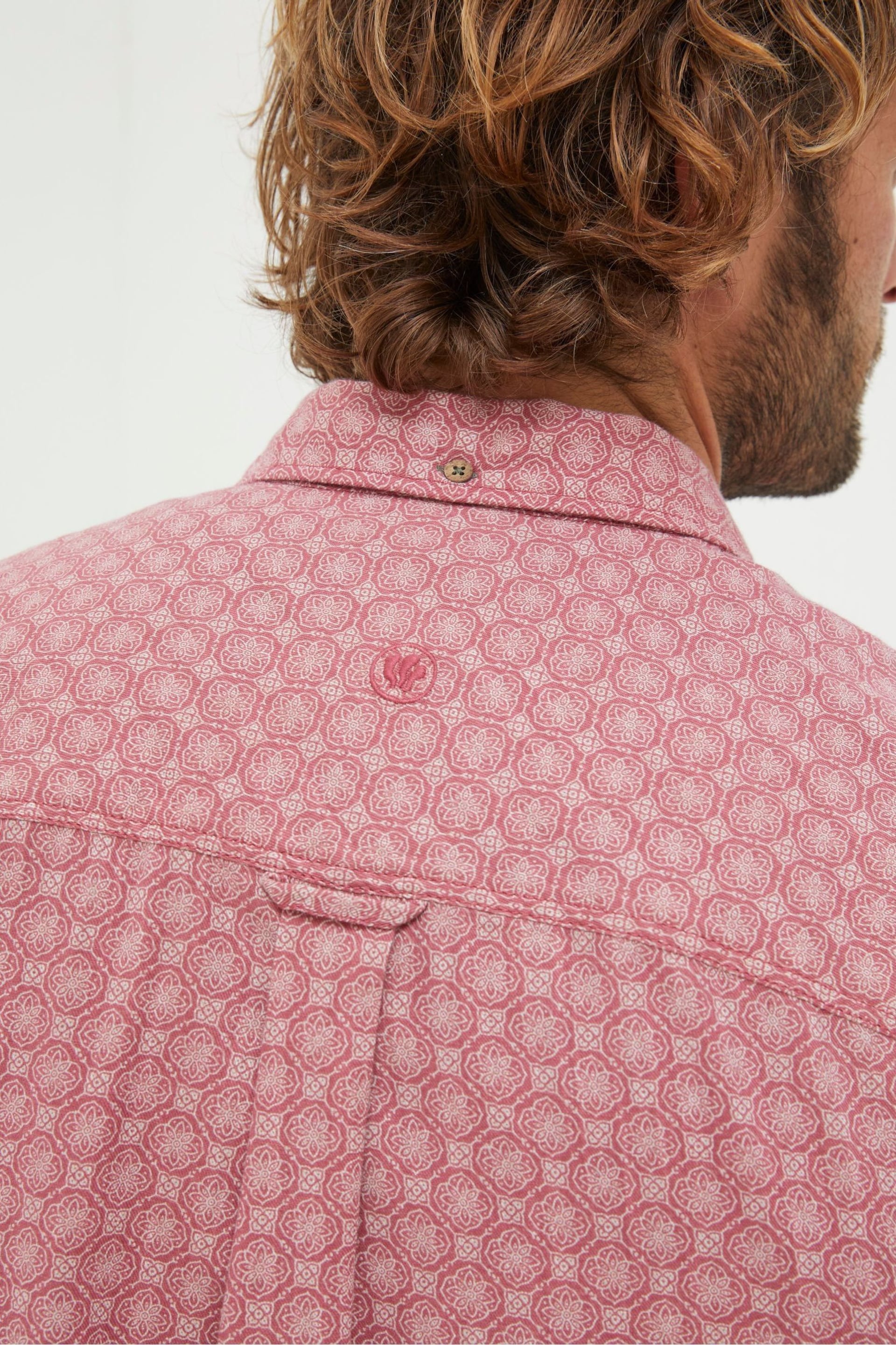 FatFace Pink Linear Print Shirt - Image 3 of 3