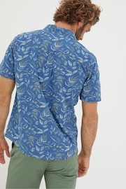 FatFace Blue Indigo Leaf Print Shirt - Image 3 of 6