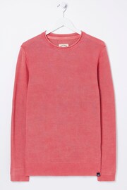 FatFace Red Berwick Washed Crew Jumper - Image 4 of 4