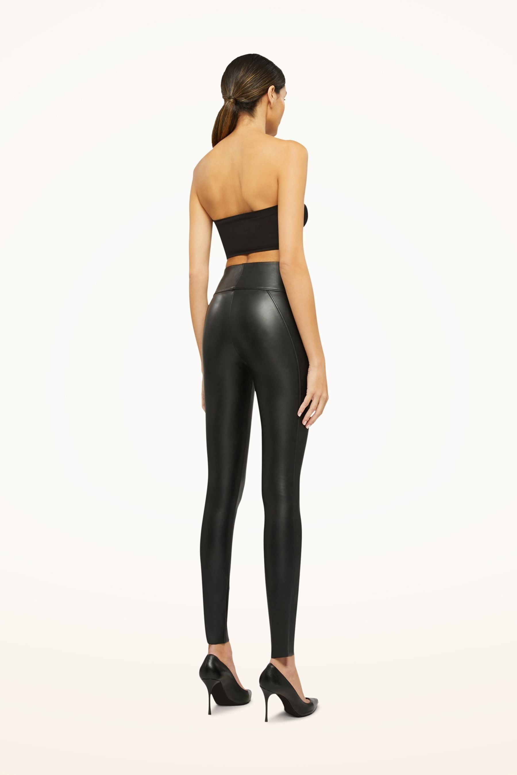 Buy Wolford Black Forming Edie Vegan Leather Leggings from Next Luxembourg