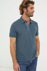 FatFace Blue Fine Stripe Polo Shirt - Image 6 of 12