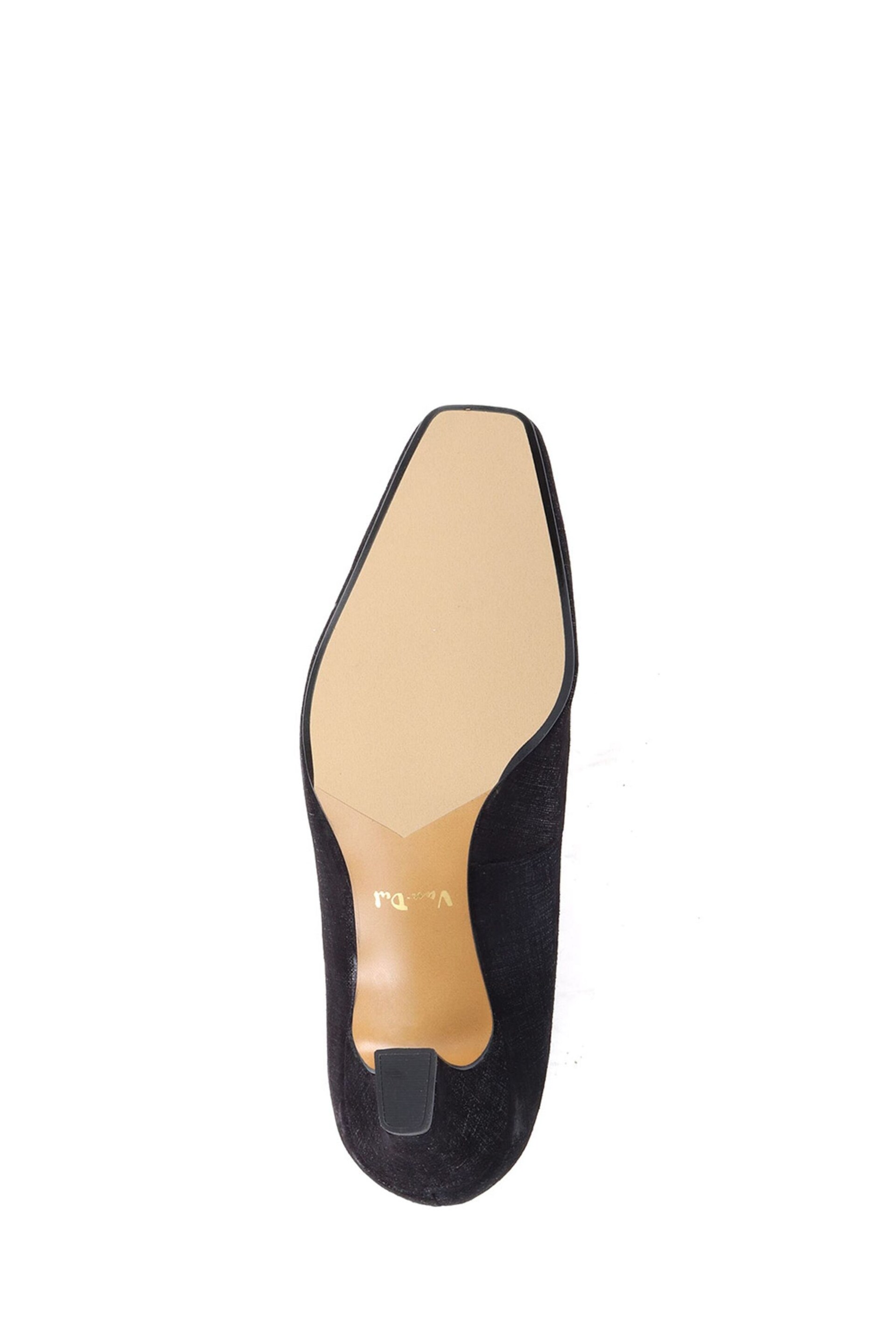 Pavers Van Dal Pointed Toe Leather Black Court Shoes - Image 5 of 5