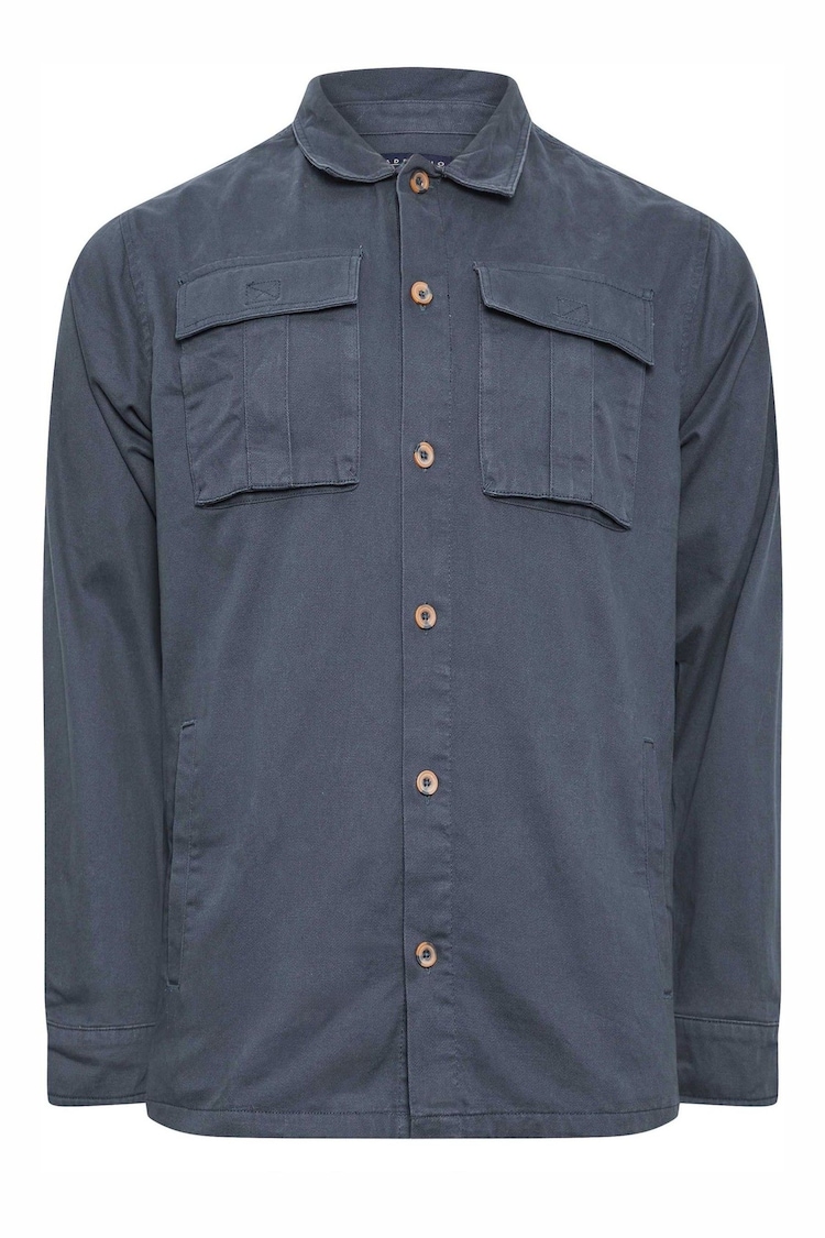 BadRhino Big & Tall Blue Cotton Twill 100% Cotton Overshirt - Image 2 of 3