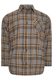 BadRhino Big & Tall Grey Brushed Check Shirt - Image 3 of 4
