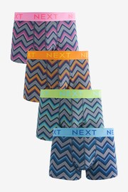 Grey Colour Pop Zig Zag Stripe Pattern 4 pack Hipsters - Image 1 of 7