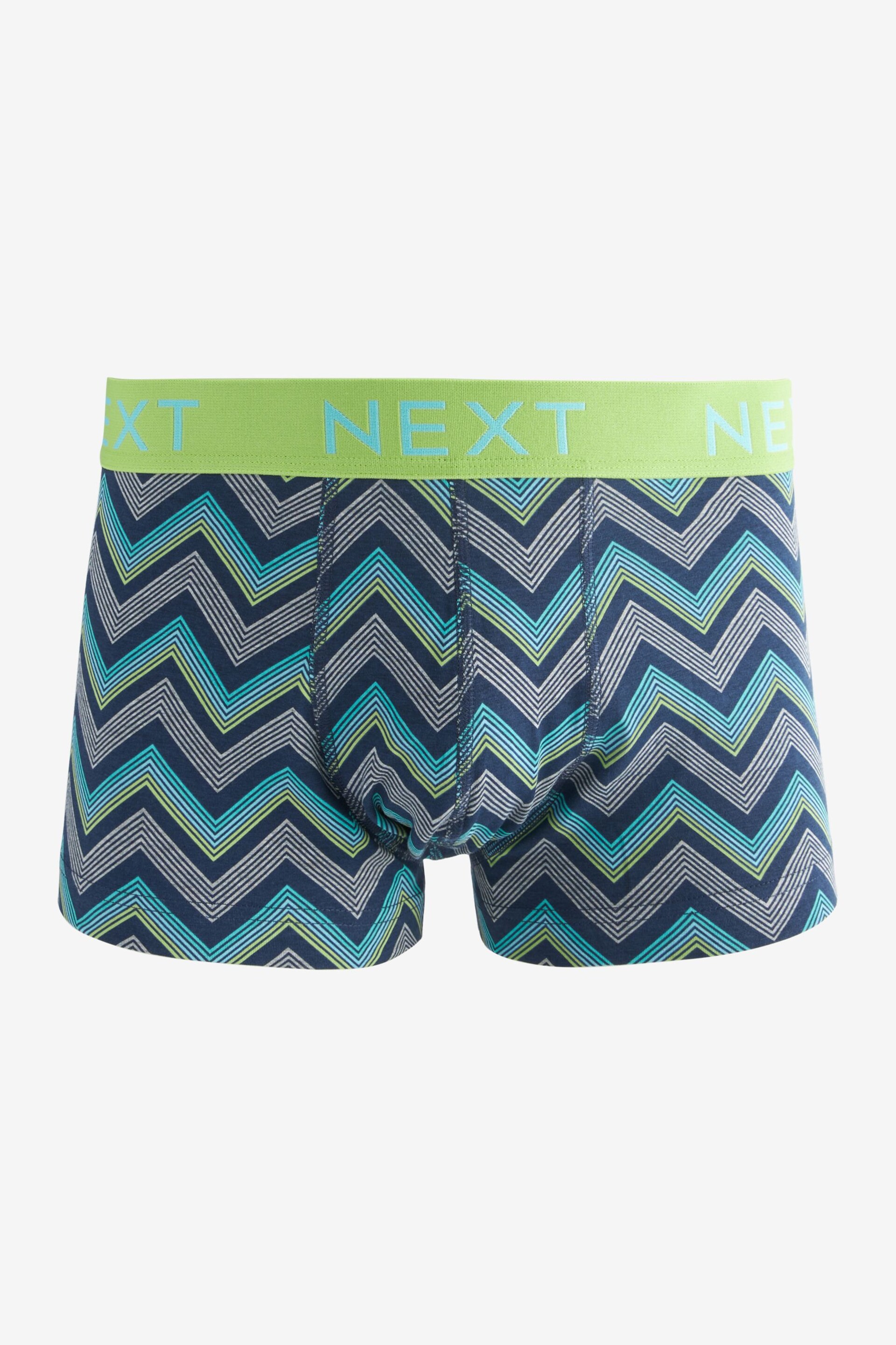 Grey Colour Pop Zig Zag Stripe Pattern 4 pack Hipsters - Image 3 of 7