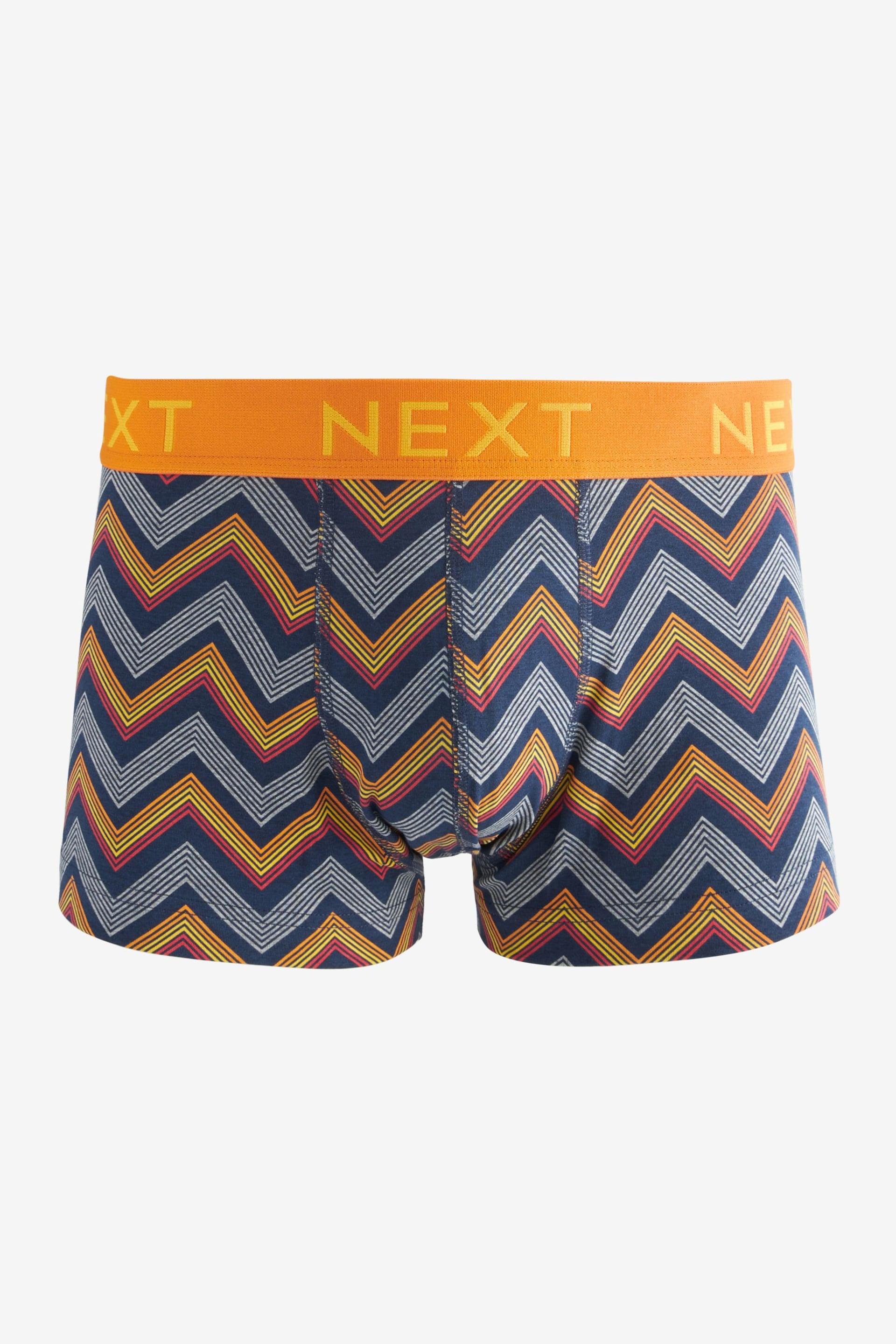 Grey Colour Pop Zig Zag Stripe Pattern 4 pack Hipsters - Image 4 of 7