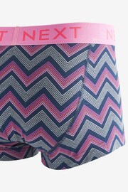Grey Colour Pop Zig Zag Stripe Pattern 4 pack Hipsters - Image 6 of 7