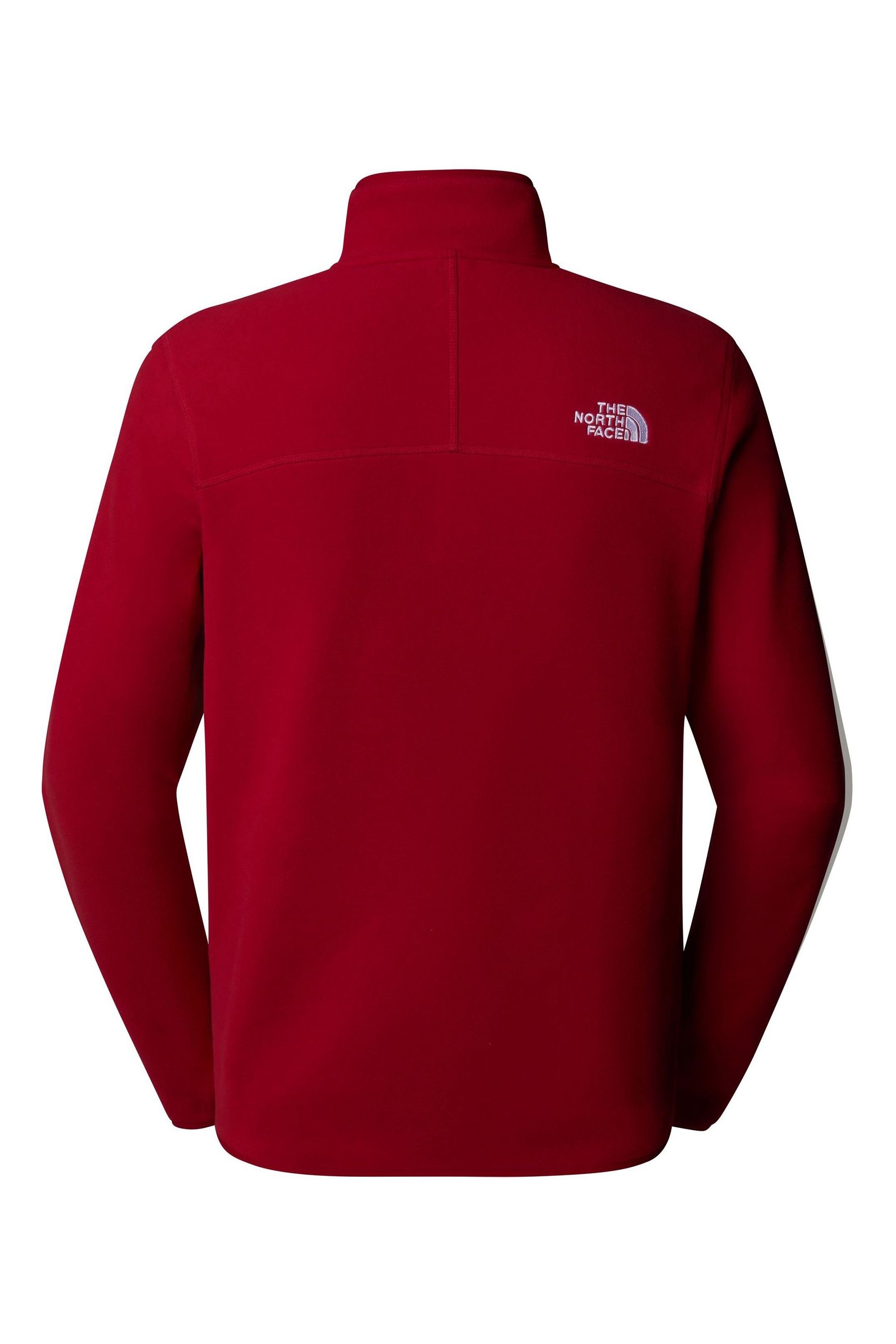 Mens red north face fleece top