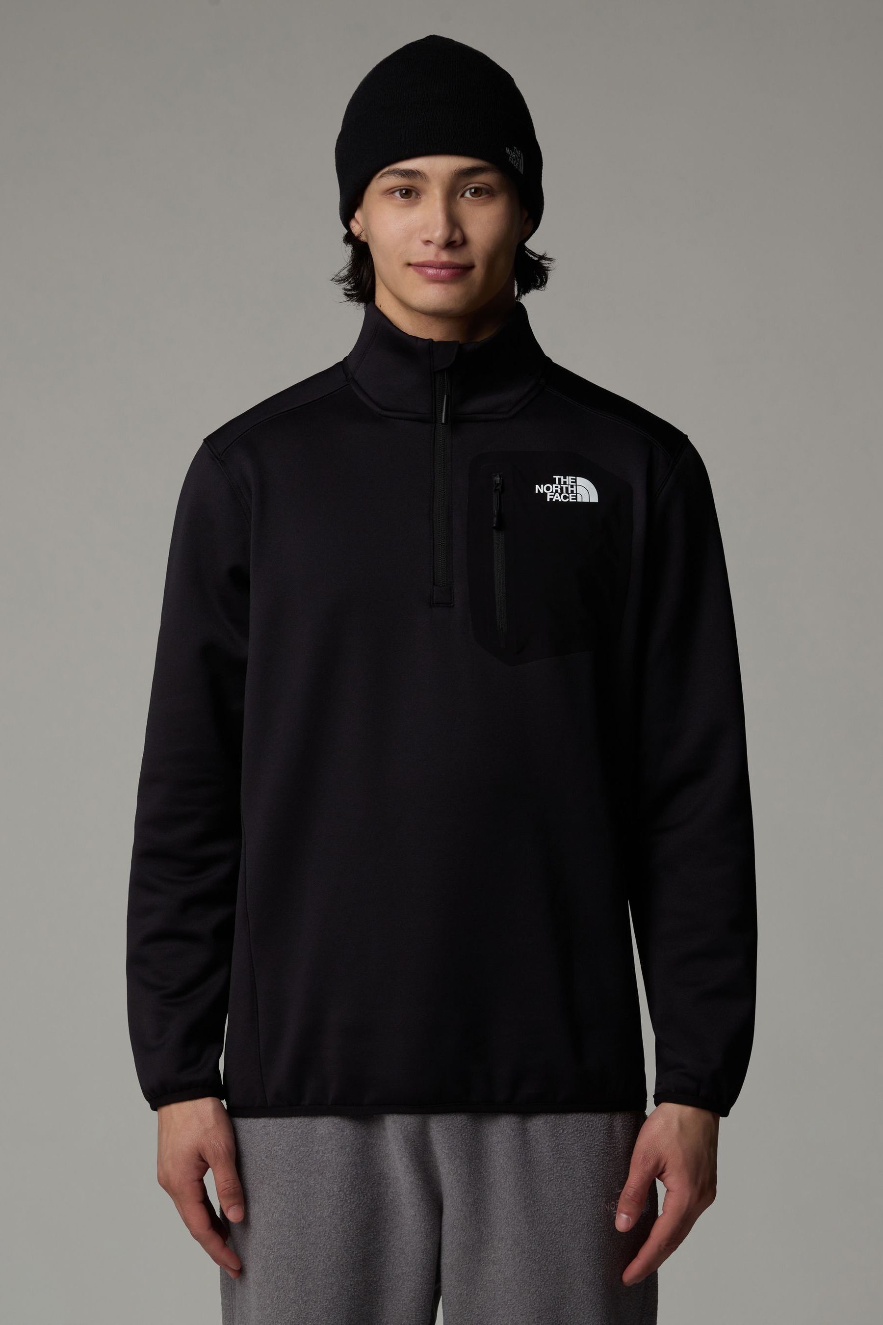 North face black quarter zip outlet