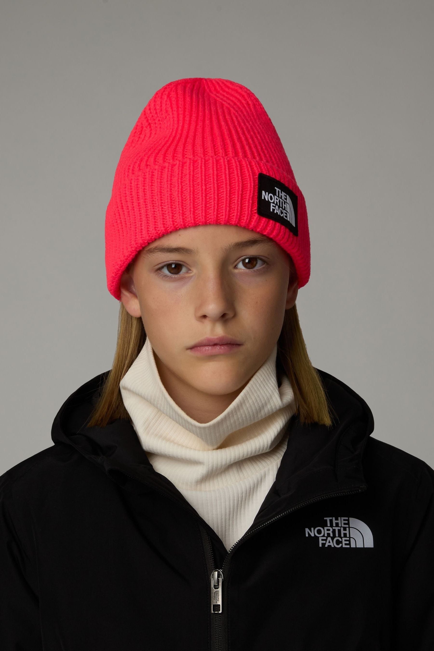 Red north face beanie hotsell