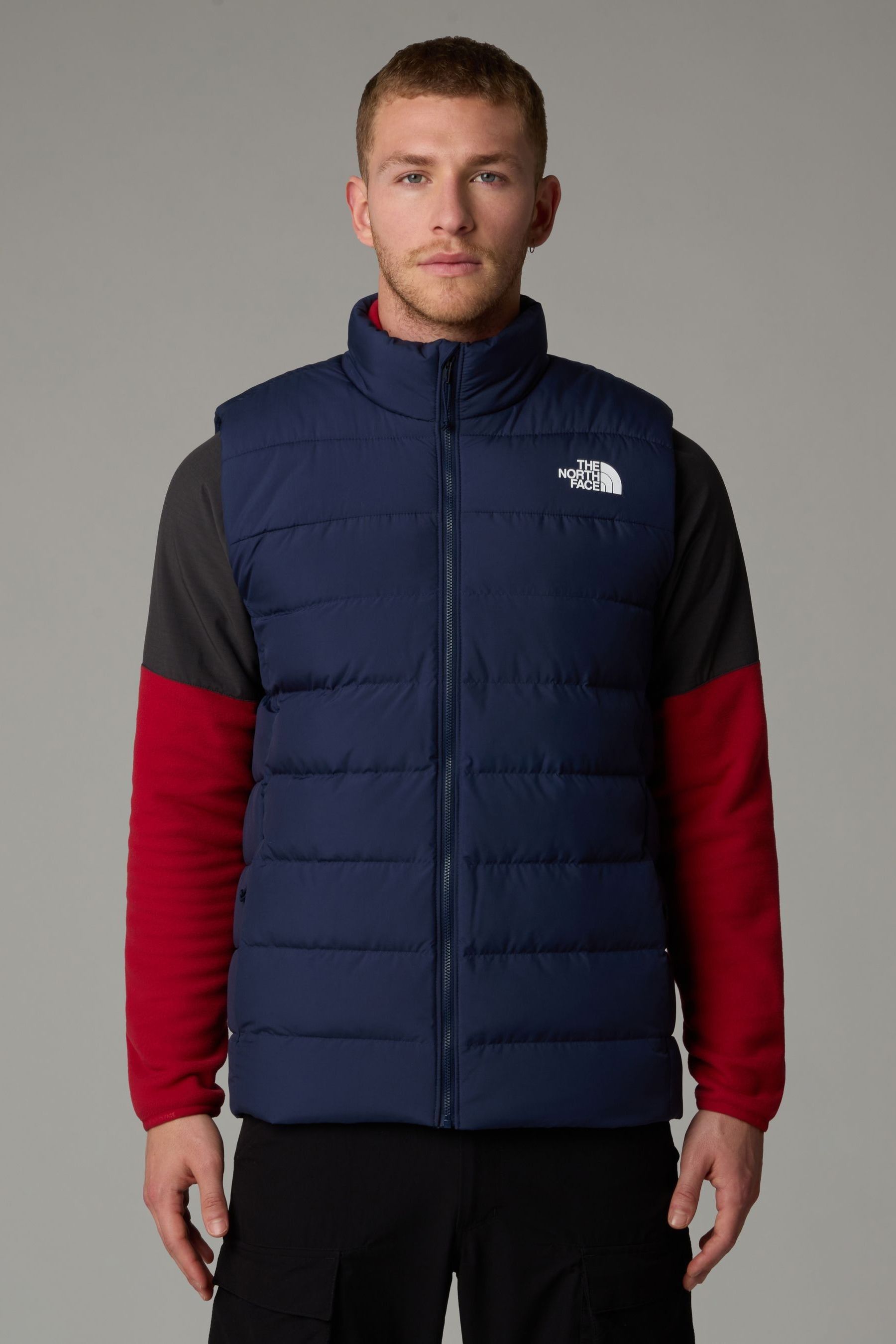 North face gilet blue top