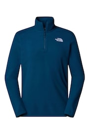 The North Face Blue Mens Glacier 1/4 Zip Fleece - Image 3 of 4