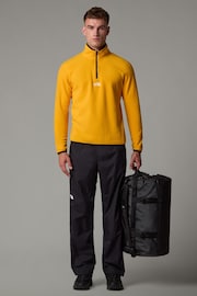 The North Face Yellow Central Logo Mens Glacier Quarter Zip Fleece - Image 3 of 5