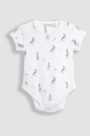 JoJo Maman Bébé Natural 2-Piece Peter Rabbit Dungarees & Body Set - Image 3 of 6