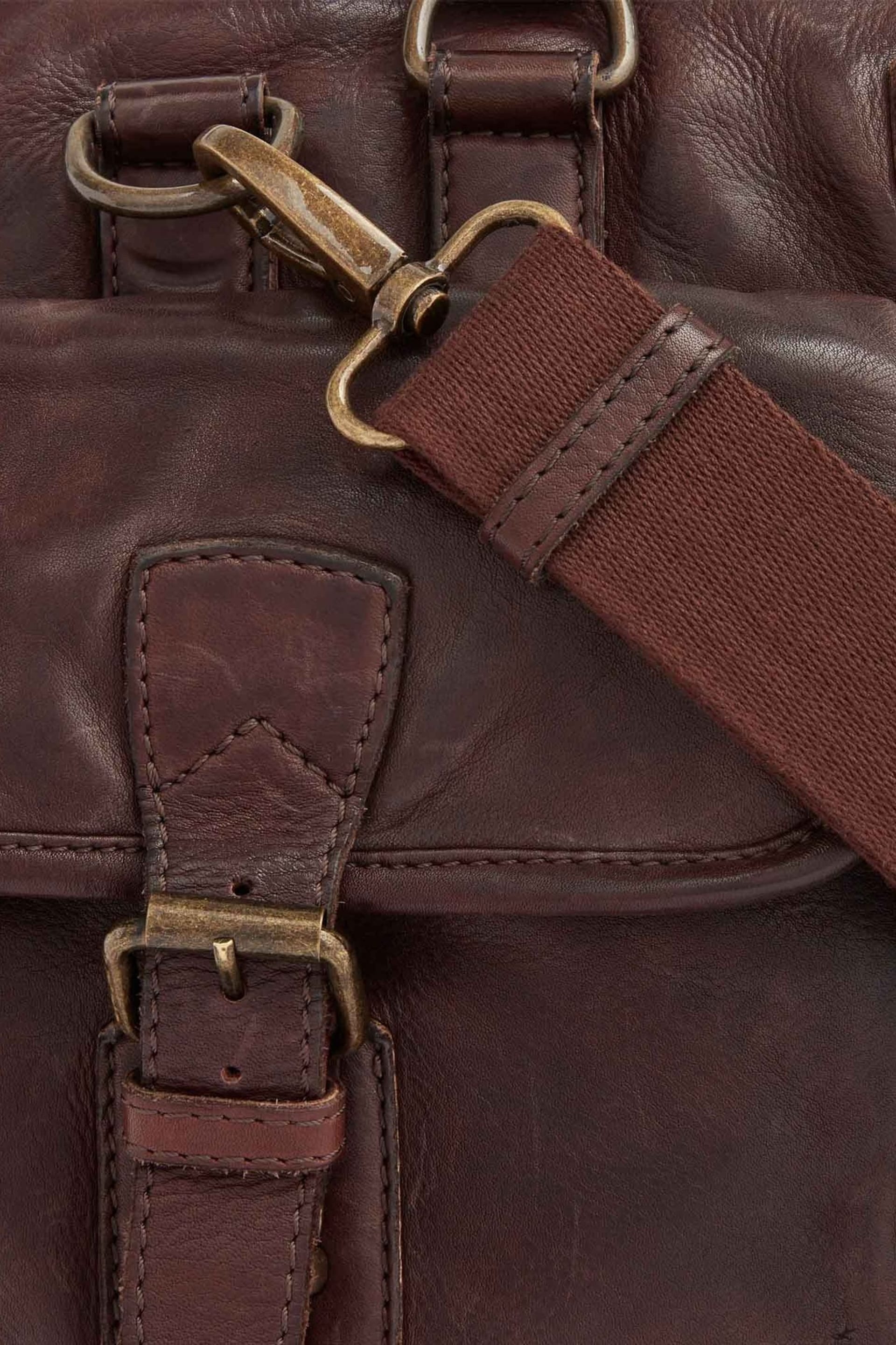 Osprey London Medium The Washed Leather Grip Brown Bag - Image 7 of 7
