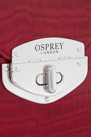 Osprey London Red The Belmont Leather Convertible Clutch Bag - Image 6 of 6