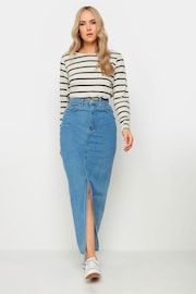 Long Tall Sally Natural Long Sleeve Stripe T-Shirt - Image 2 of 4