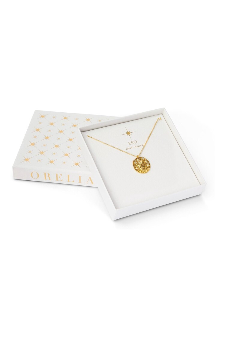 Orelia London Gold Plated Zodiac Medallion Necklace - Image 3 of 3