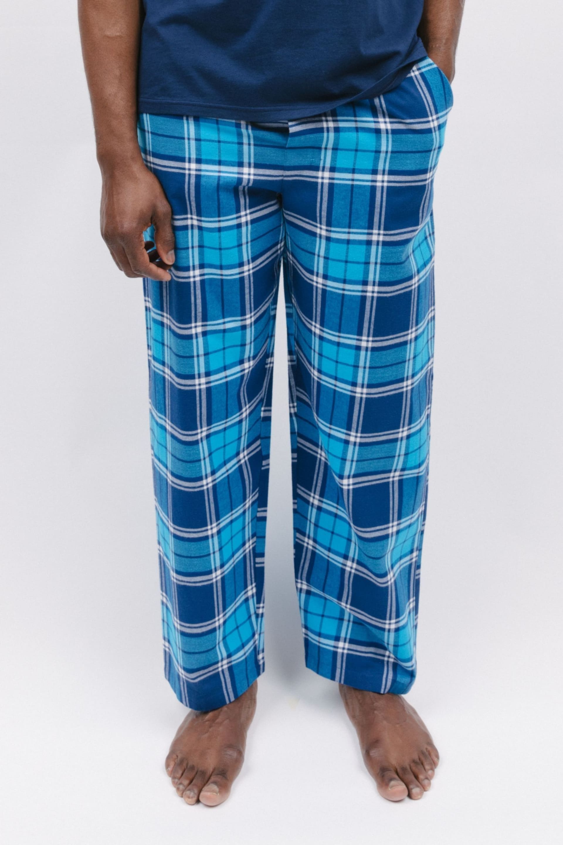 Cyberjammies Blue Check Pyjamas Bottoms - Image 1 of 4