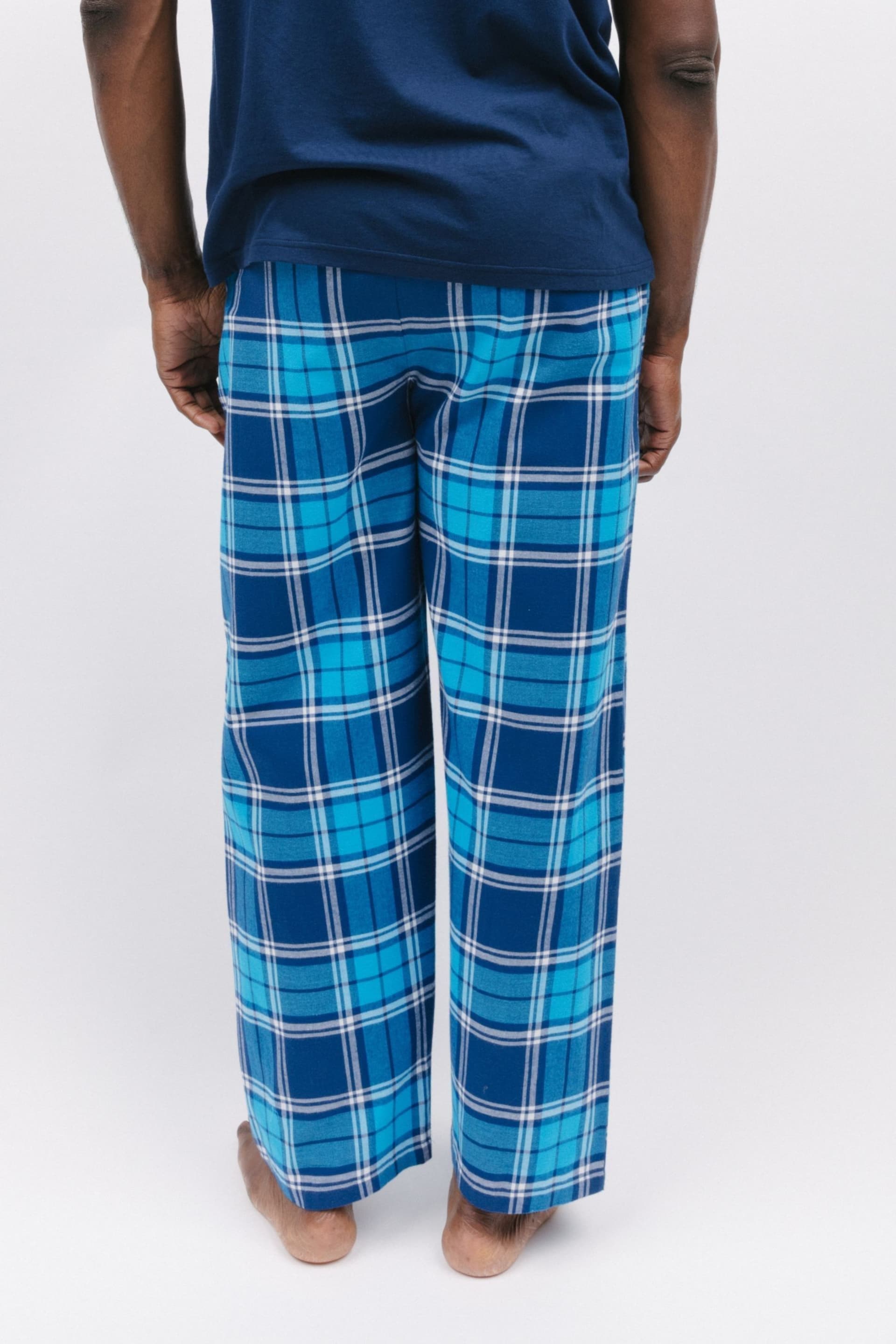 Cyberjammies Blue Check Pyjamas Bottoms - Image 2 of 4