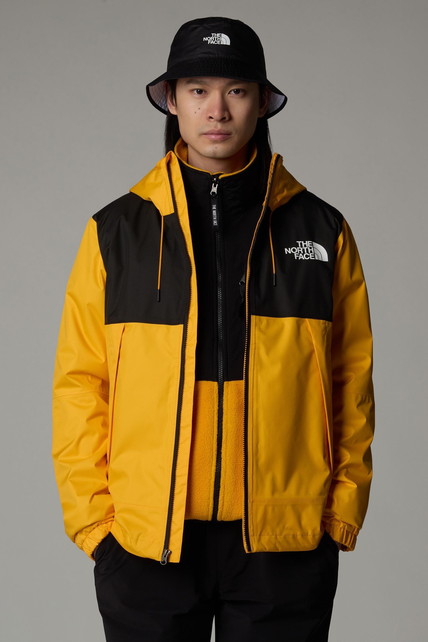 North face yellow and black jacket hot sale