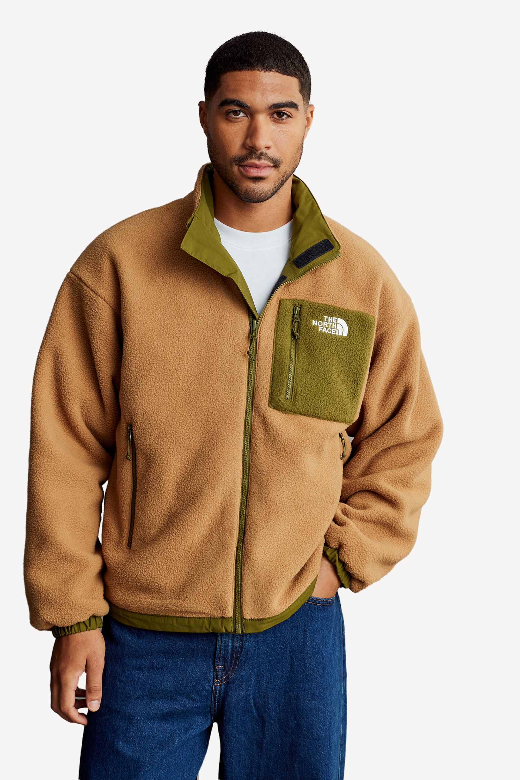 Men's fuzzy north face jacket 2025