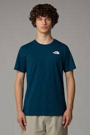 The North Face Blue Mens Relaxed Vertical Back Print T-Shirt - Image 1 of 5