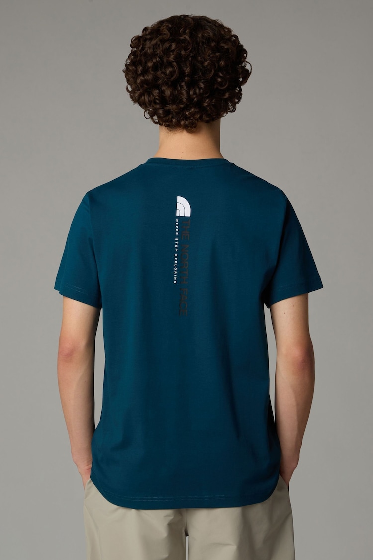 The North Face Blue Mens Relaxed Vertical Back Print T-Shirt - Image 2 of 5