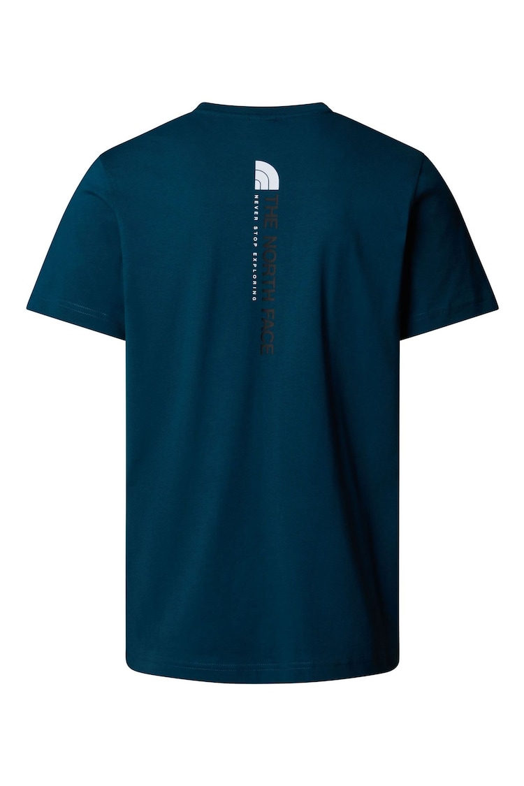 The North Face Blue Mens Vertical Short Sleeve 100% Cotton T-Shirt - Image 5 of 5