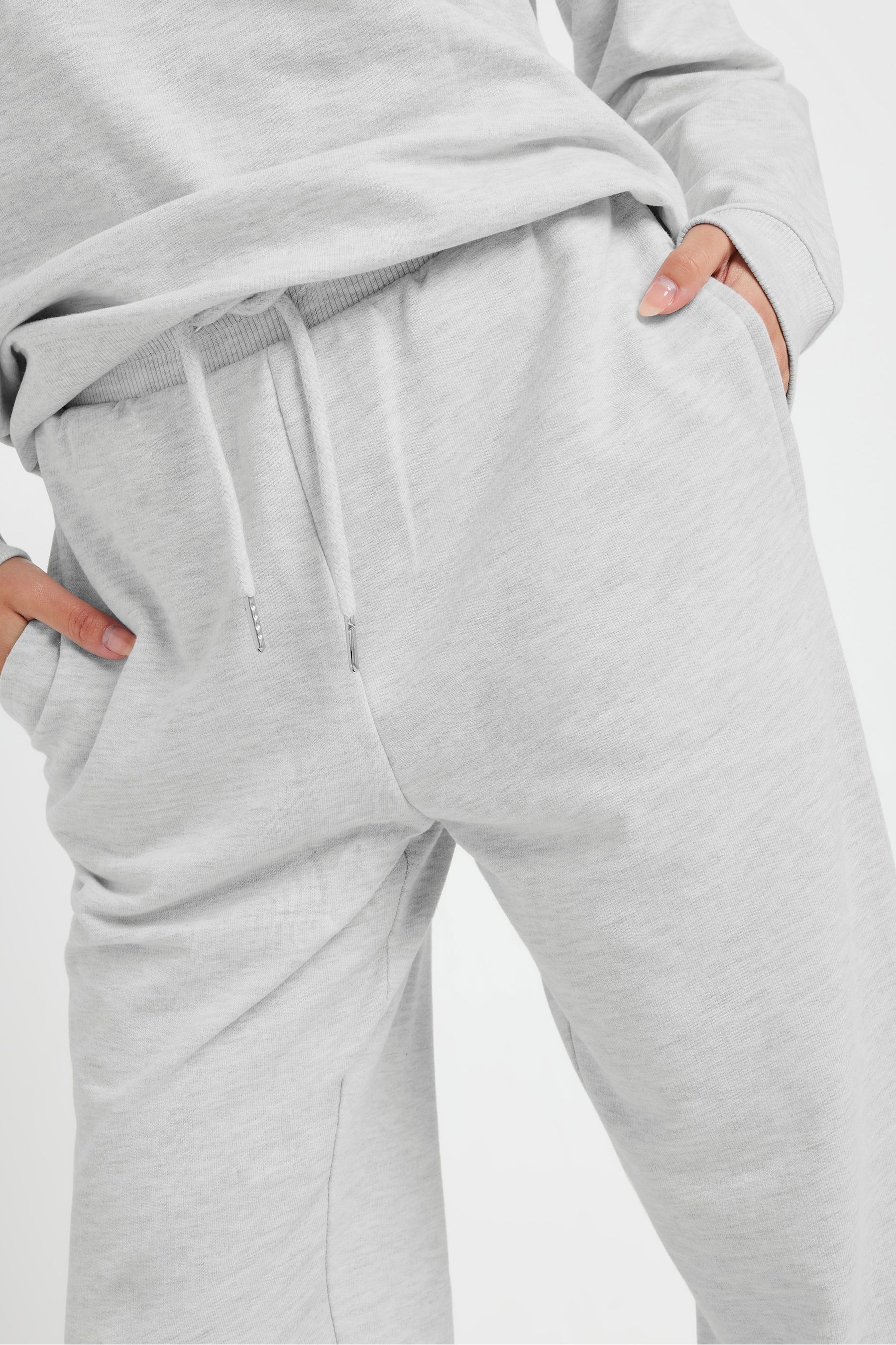 Buy PixieGirl Petite Grey Marl PixieGirl Grey Elasticated Waist Cuffed Joggers from Next Luxembourg