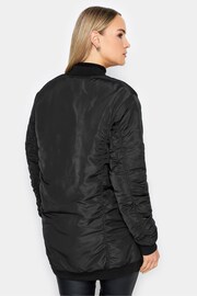 Long Tall Sally Black Tall Padded Longline Bomber Jacket - Image 2 of 4