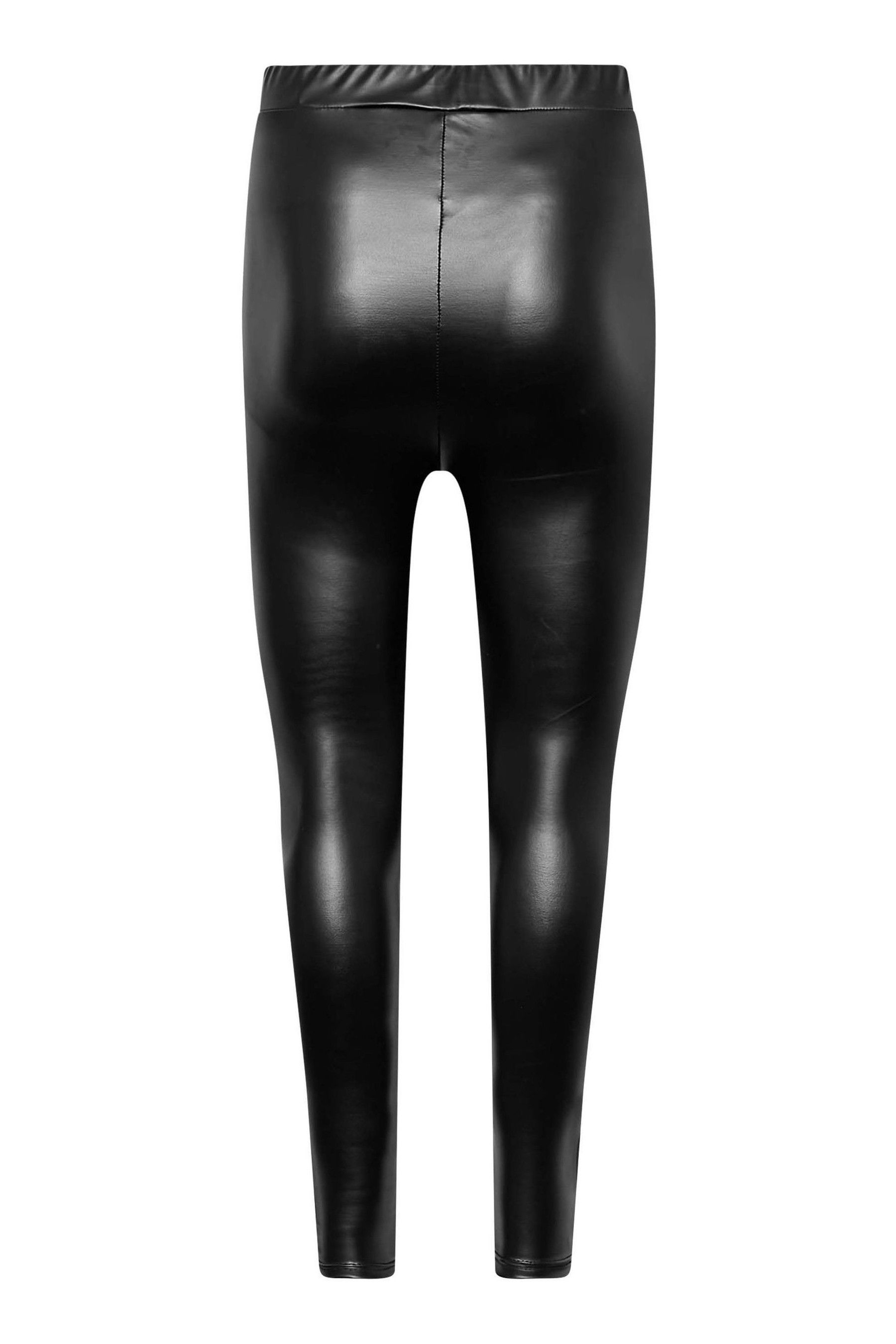 Stretch leather look leggings sale