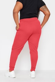 Yours Curve Red Elasticated Stretch Joggers - Image 2 of 4