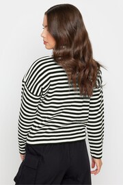 PixieGirl Petite Black Stripe Roll Neck Jumper - Image 2 of 4