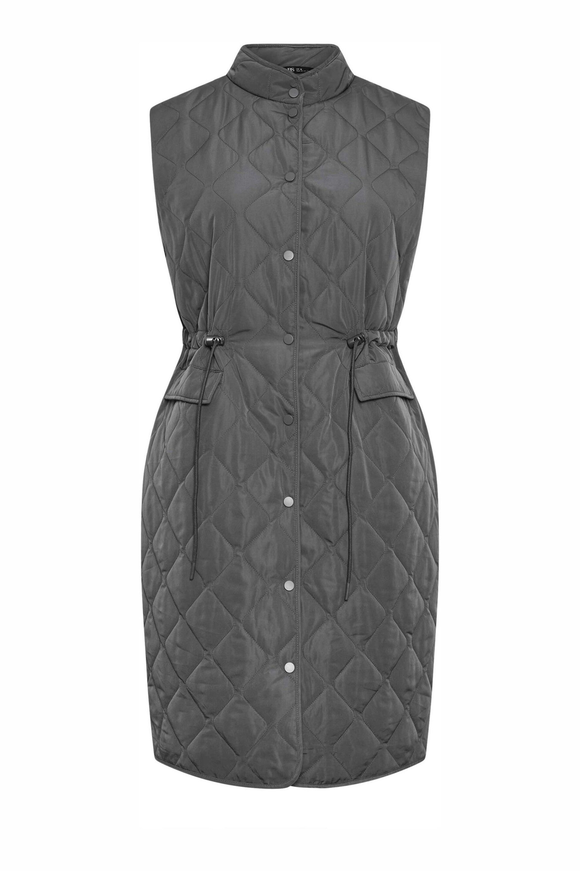 Yours Curve Grey Midi Lightweight Gilet - Image 2 of 2