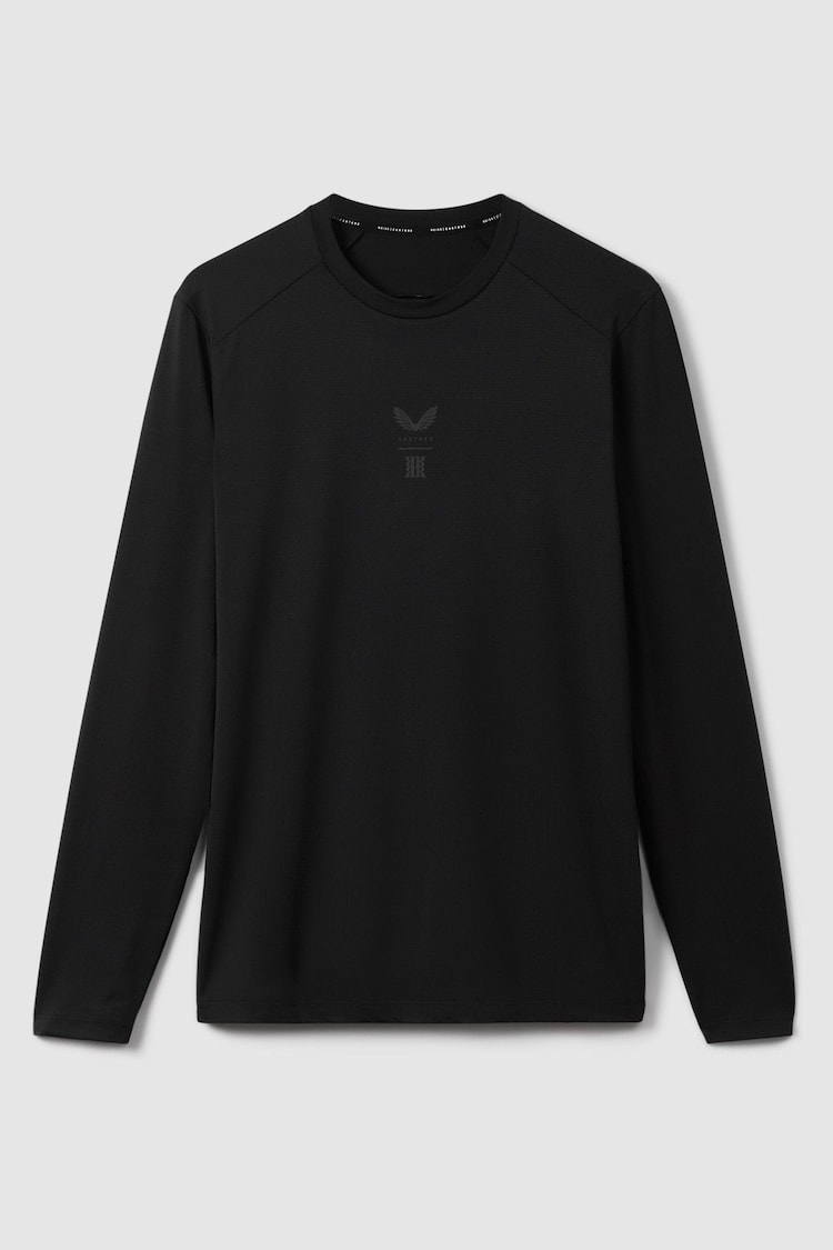 Reiss Onyx Black Kash Castore Performance Long Sleeve Top - Image 2 of 7