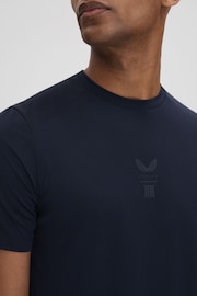 Reiss Midnight Navy Jax Castore Performance Crew Neck T-Shirt - Image 4 of 7