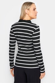 Long Tall Sally Black Polo Zip Up Long Sleeve Top - Image 2 of 4