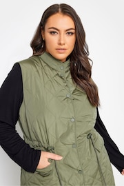 Yours Curve Green Midi Lightweight Gilet - Image 4 of 4