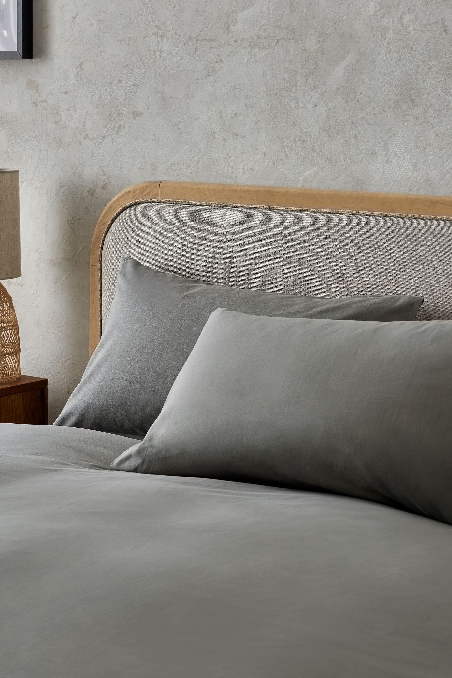 Buy Grey Pure 144 Thread Count 100 Cotton Pillowcase from Next Luxembourg