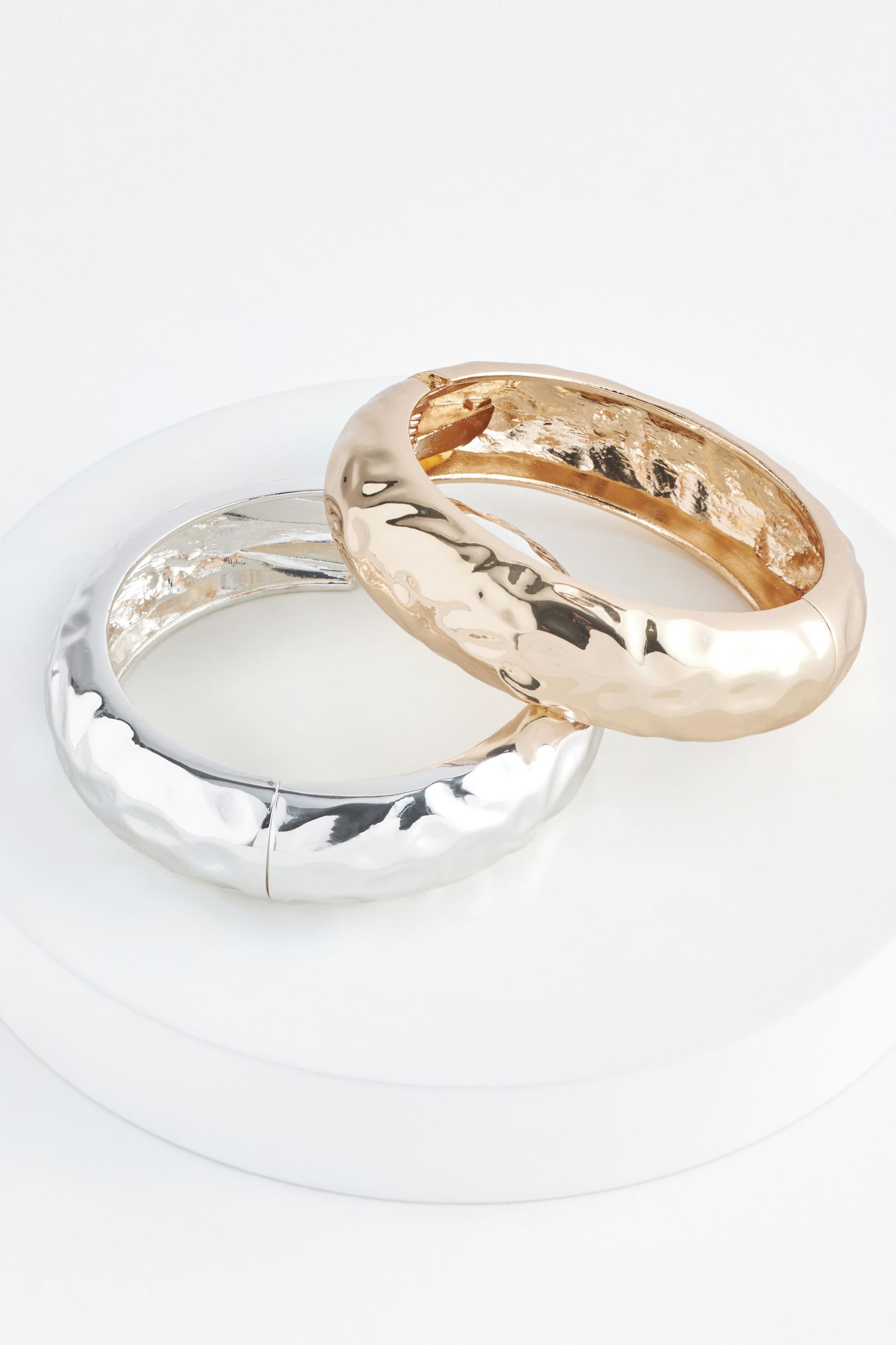 Gold/Silver Tone Chunky Bangle 2 Pack - Image 3 of 5