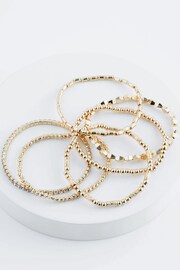 Gold Tone Sparkle Stretch Bracelets Pack - Image 3 of 4
