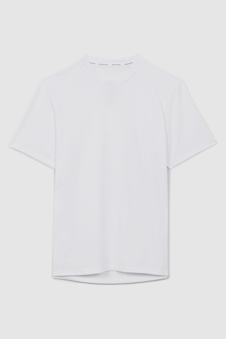 Reiss White Jax Castore Performance Crew Neck T-Shirt - Image 2 of 7