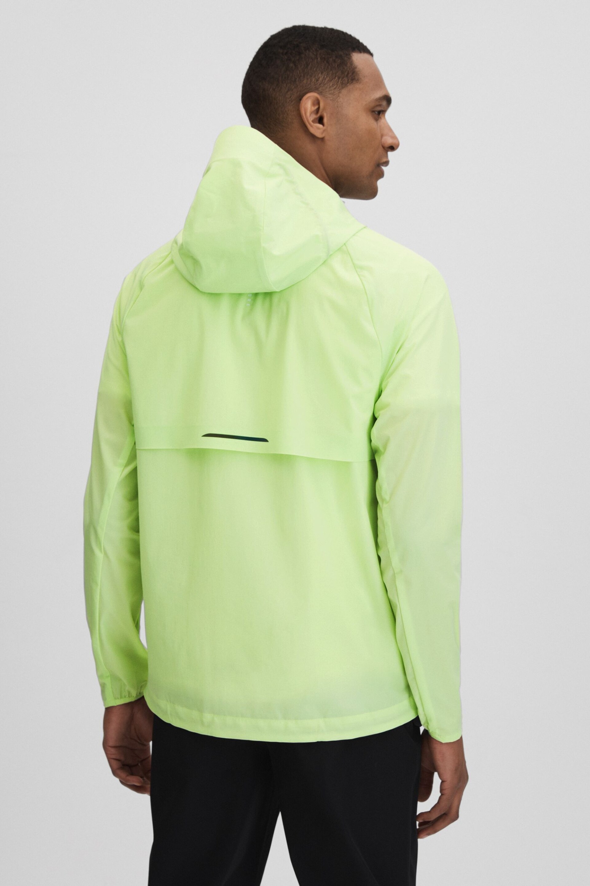 Reiss Iced Citrus Yellow Adler Castore Water Repellent Running Jacket - Image 5 of 9