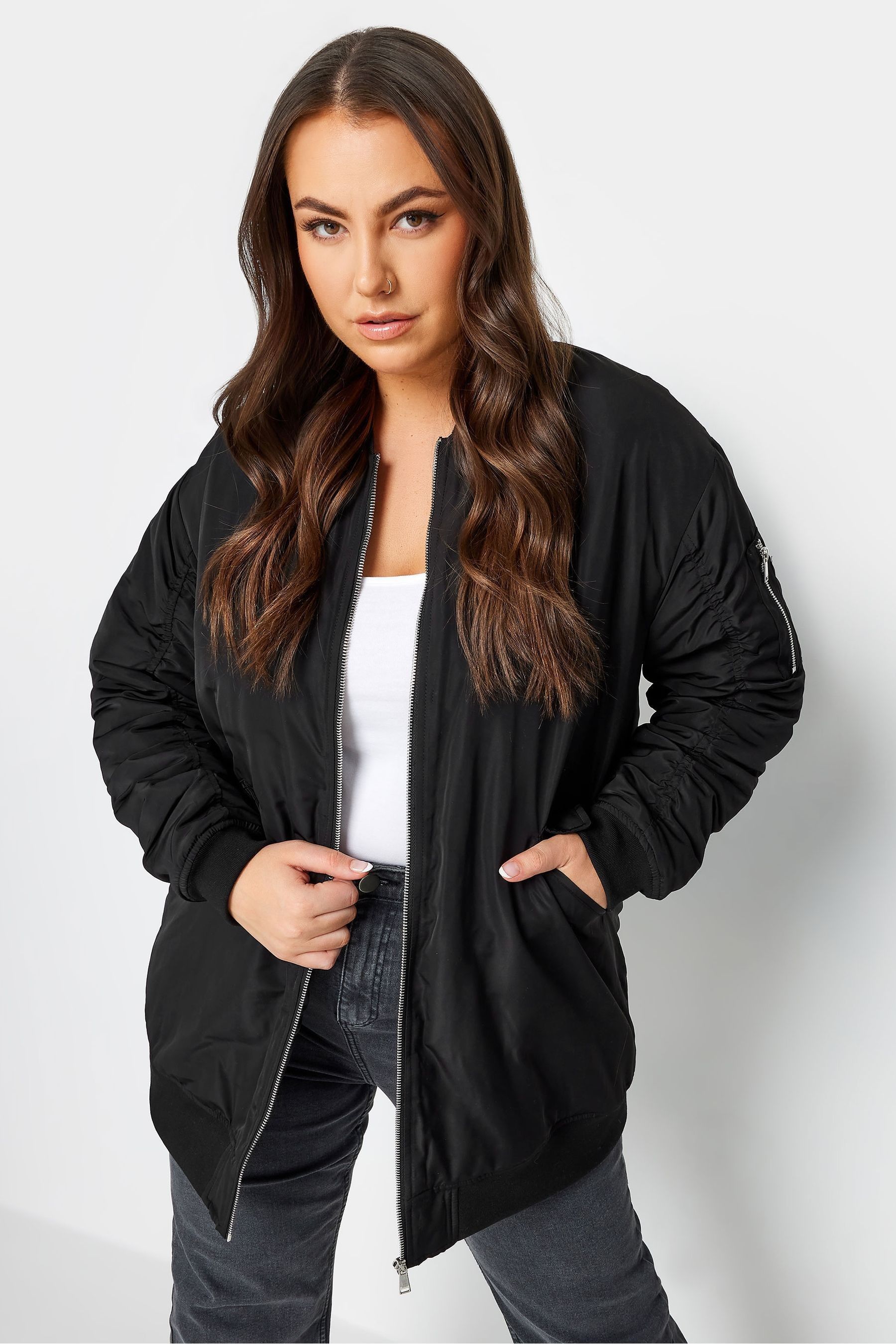 Longline womens bomber jacket sales
