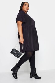 Yours Curve Purple Peplum Frill Tunic - Image 3 of 4