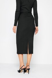 Long Tall Sally Black Textured Midi Skirt - Image 2 of 4