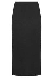 Long Tall Sally Black Textured Midi Skirt - Image 4 of 4