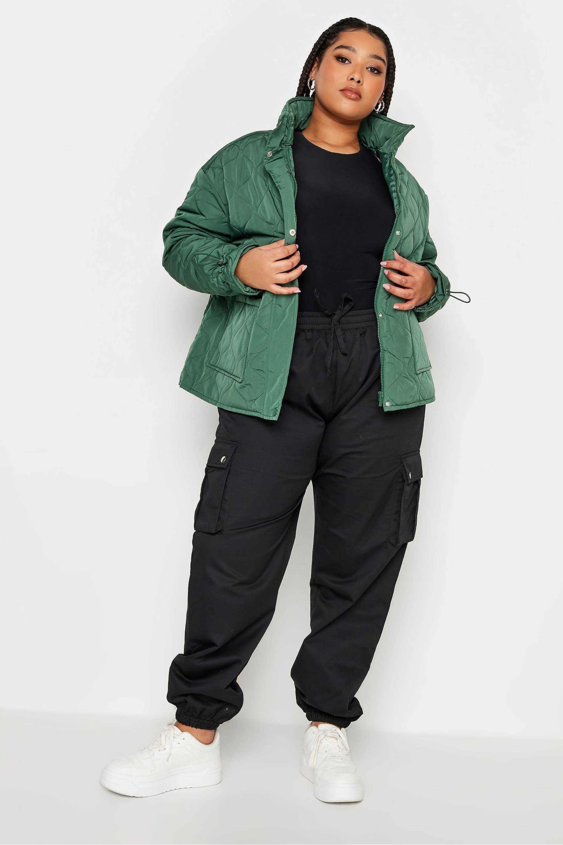 Yours Curve Green Short Onion Jacket - Image 3 of 4